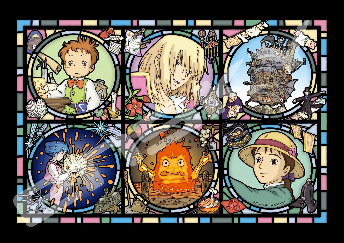 208-piece jigsaw puzzle Howl's Moving Castle Magic Castle news Art Crystal Jigsaw (18.2x25.7cm)