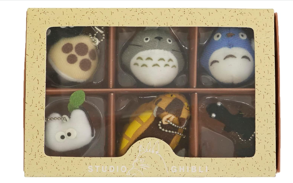 Studio Ghibli My Neighbour Totoro Complete Box 6 Figure Mascots with Key Ball Chain front packet