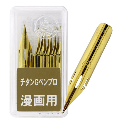 [UK Dispatch] ZEBRA Comic Pen Nib Type Professional G Model Titanium Pack of 10