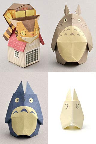 My Neighbor Totoro Character Origami Paper Set - Cat Bus & 3 Totoro