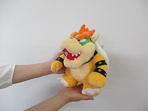 Sanei Super Mario All Star Collection Bowser Plushies Stuffed Toy Peluche, 26cm AC10 holding size image