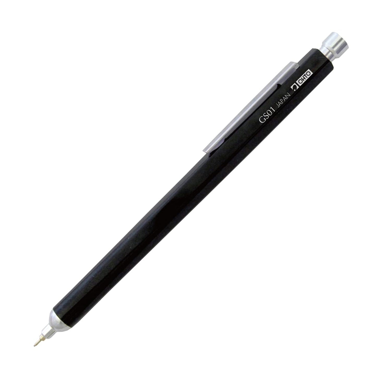 Ohto Aluminium Ballpoint Pen Needle Point GS01-S7 0.7 mm Soft Ink (Black) (Black)