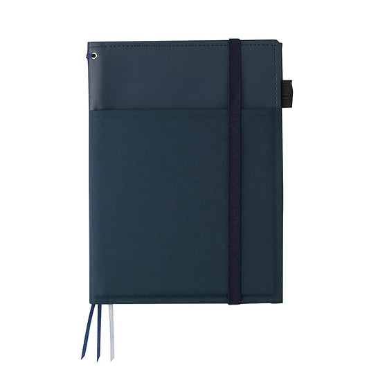 Kokuyo cover notebook systemic ring notebook corresponding A5 tone leather navy blue B ruled 50 sheets Bruno -V685B-DB by Kokuyo Co., Ltd.