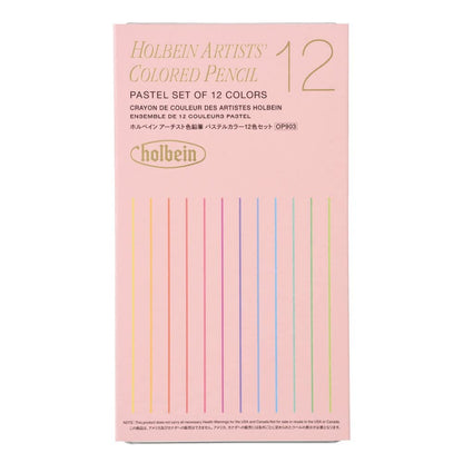 12 Pastel coloured pencil set Holbein Front package