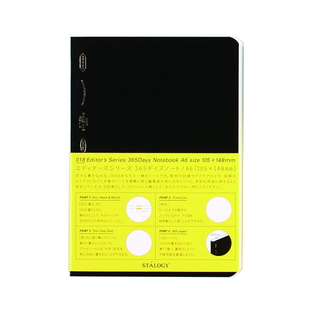 Stálogy Editor's Series 365 Days notebook A6 black