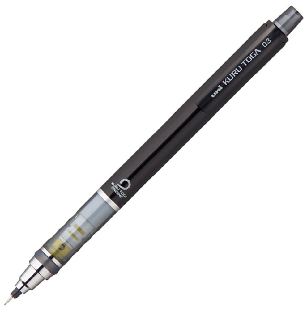 uni Mechanical Pencil, Kuru Toga Standard Model 0.3mm, Black (M34501P.24)