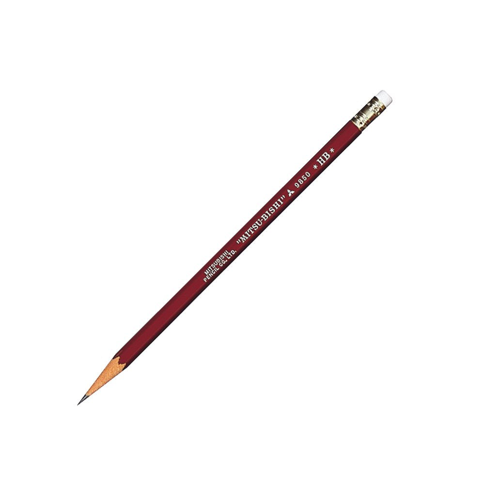 Mitsubishi Pencil pencil with pencil eraser 9850 hardness HB K9850HB by "Mitsubishi Pencil Co., Ltd."