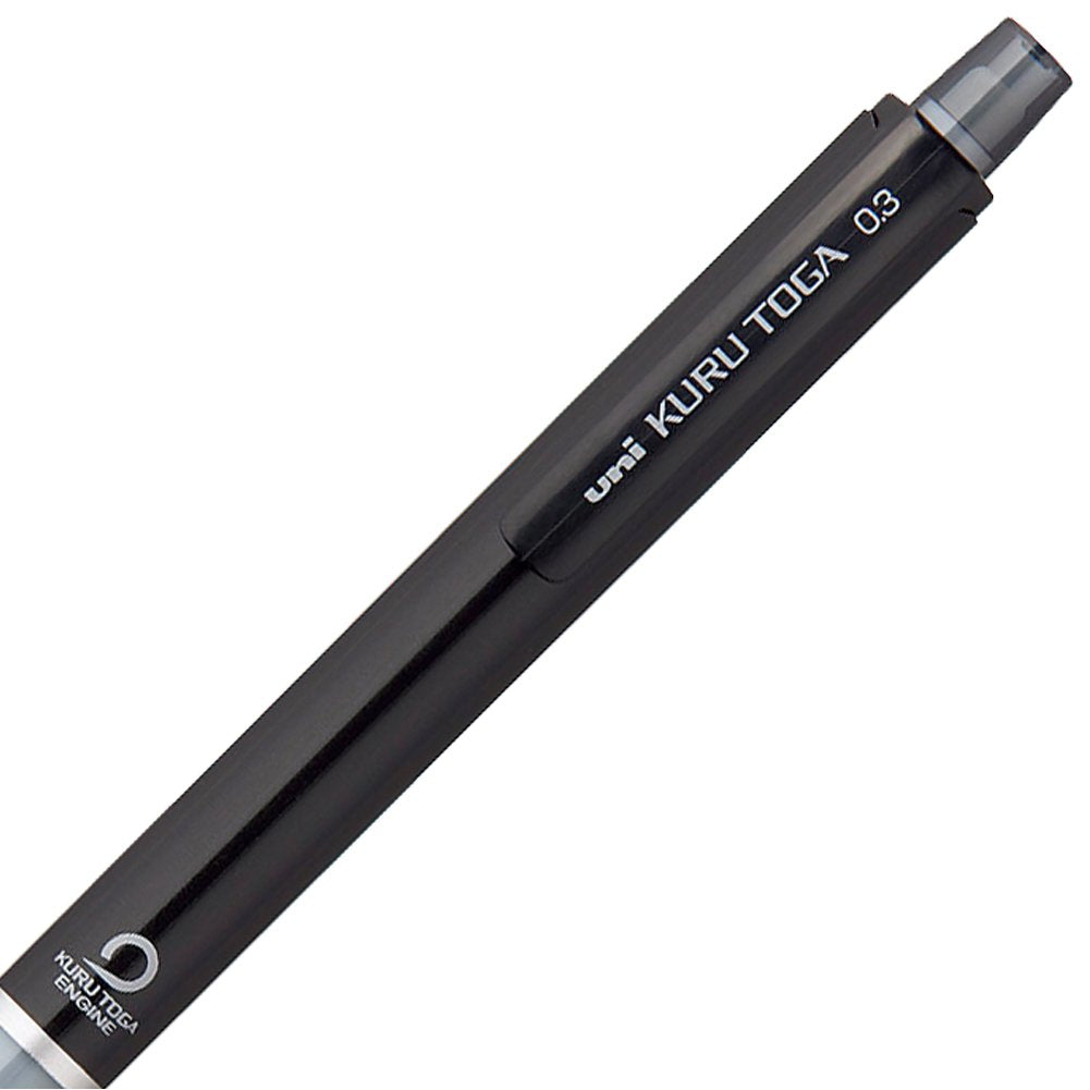 uni Mechanical Pencil, Kuru Toga Standard Model 0.3mm, Black (M34501P.24)