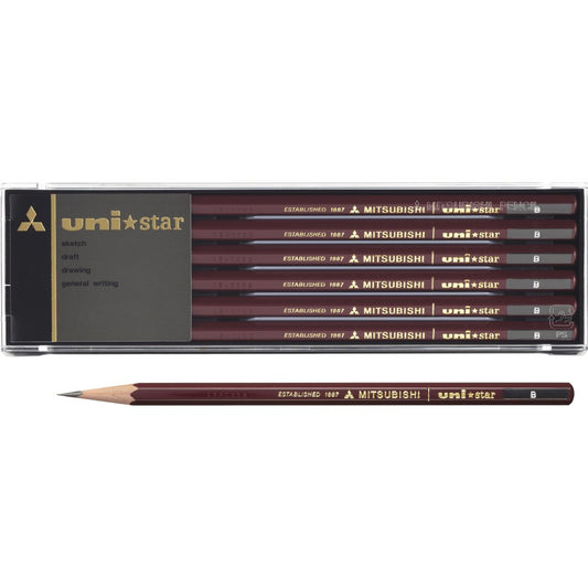 Mitsubishi Pencil pencil Unistar hexagonal Standard B dozen (12 pieces) (japan import)