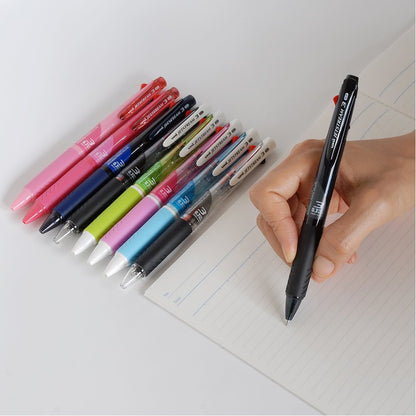 uni Ballpoint Pen Jetstream 3 Color Red, Blue Ink 0.7mm, Transparent Black (SXE340007T.24)