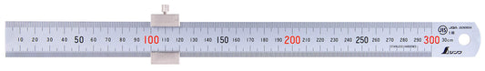 Shinwa 76752 300mm Metric Steel Rule with Ruler Stop