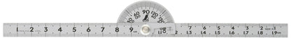 Shinwa Measurement Silver Protractor No.19 62480