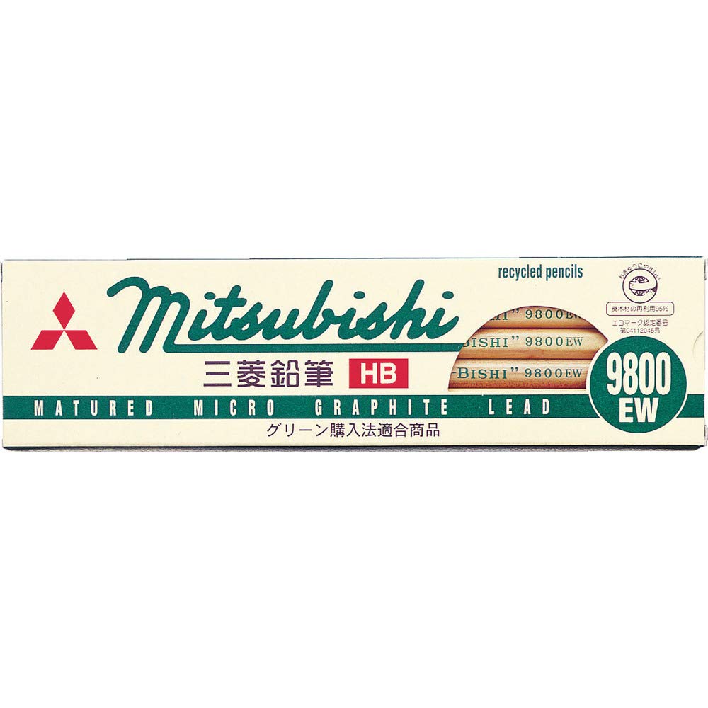 Mitsubishi Pencil pencil recycled pencil 9800EW HB 12 pieces K9800EWHB