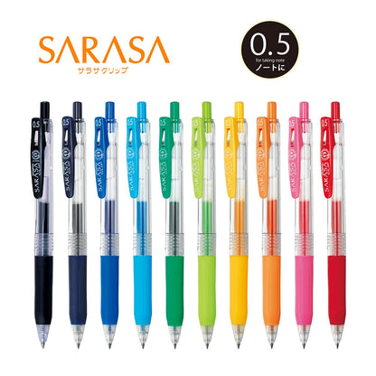 Zebra gel ballpoint pen Sarasa clip 0.5 10 colors JJ15-10CA