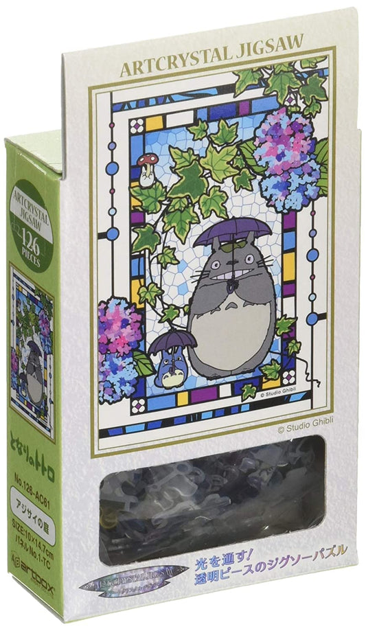 Ensky 126 Pieces Jigsaw Puzzle My Neighbor Totoro Hydrangea Garden Art Crystal Jigsaw(10 X 14.7 Cm) (japan import)