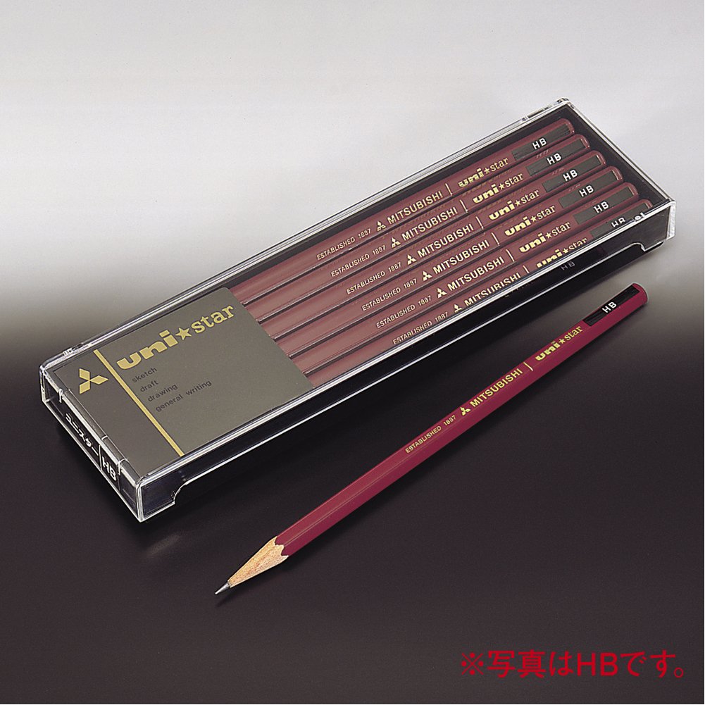 Mitsubishi Pencil Co., Ltd. 1 x Mitsubishi pencil Unistar hexagonal standard 2B dozen (12 pieces) (Japanese import)