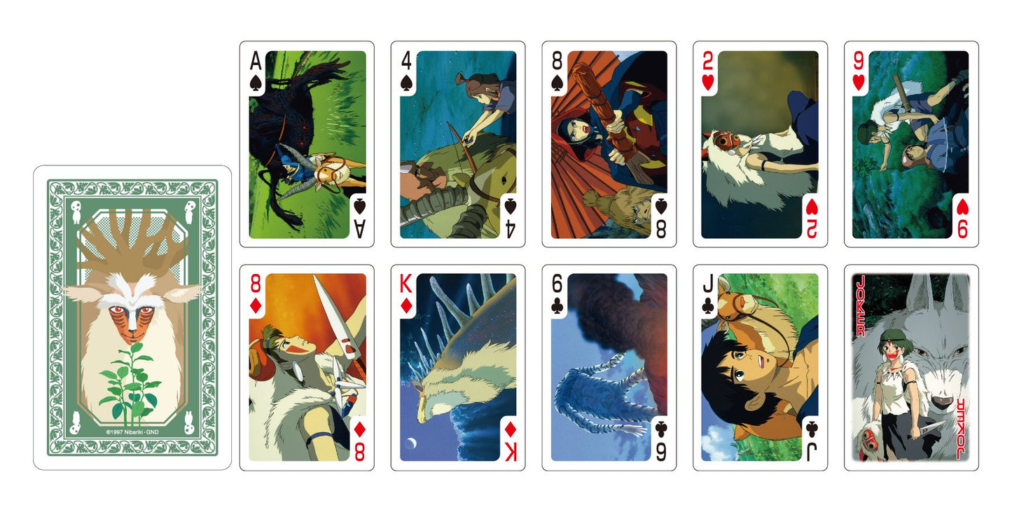 Studio Ghibli Princess Mononoke Scene Trump - playing card details